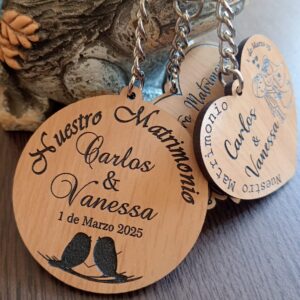 Llavero-MDF para boda